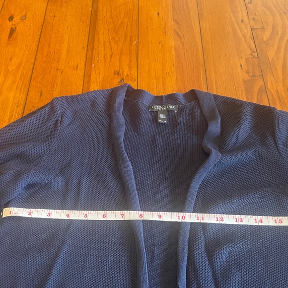 Blue Tencel Eileen Fisher Cardigan - Picture 3 of 8